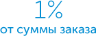 1% от суммы заказа