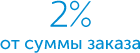 2% от суммы заказа